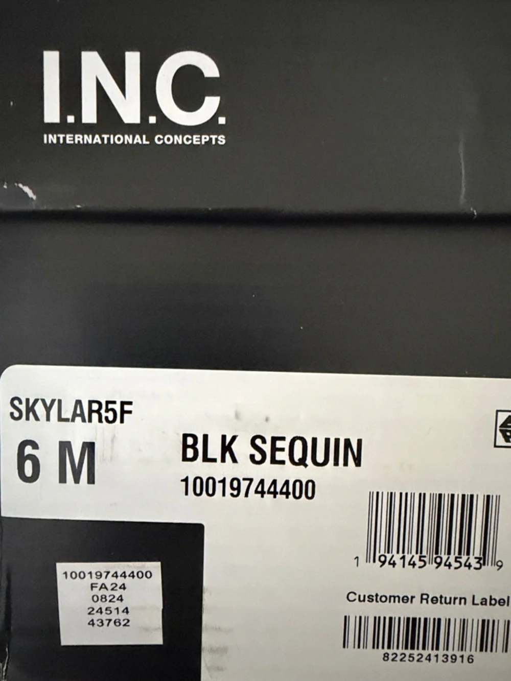 INC Skylar Knee-High Black Sequin Dress Boots, Size 6, NEW in Box